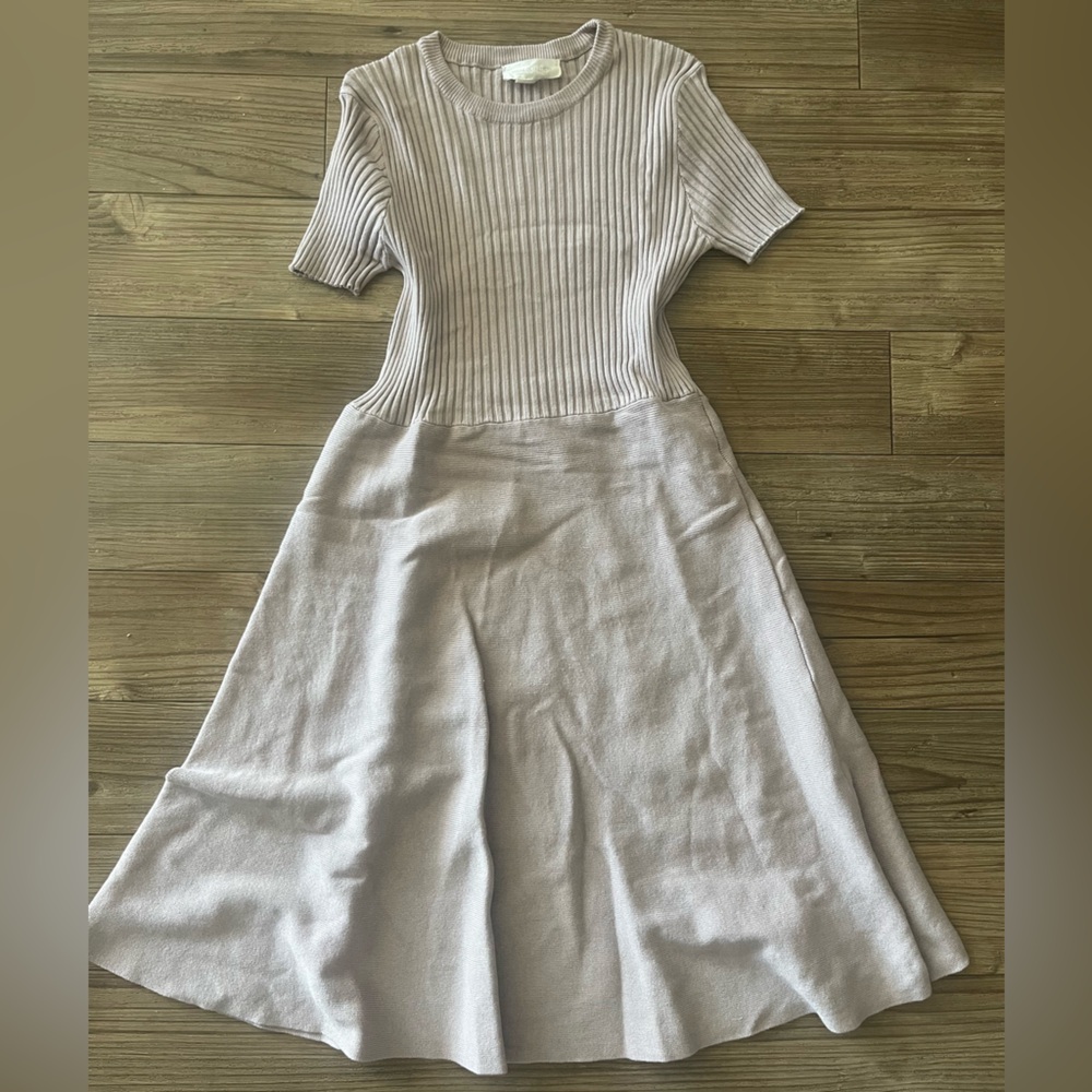 (Urban Outfitters) Knit A-line dress in pale pink